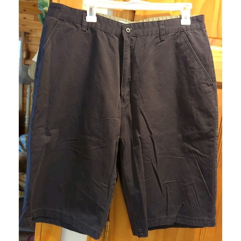 NWT Bugle Boy Shorts Men's 36W Navy Blue Chino 100% Cotton 12"‎ Inseam